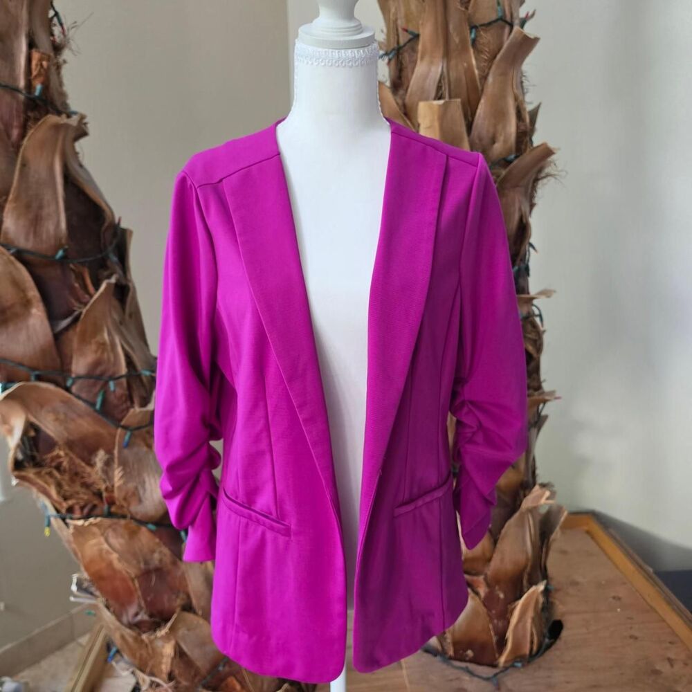 Skies-are-blue Women's Pink and Purple Jacket